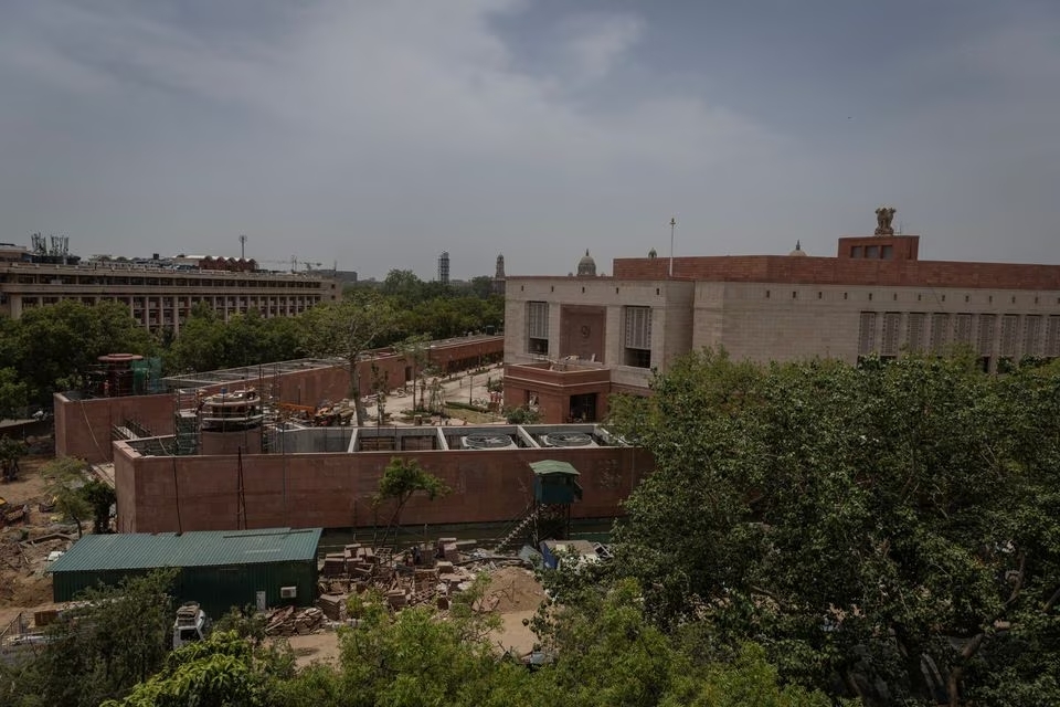 Labourers work at the under construction site of the new parliament building in New Delhi, India, May 23, 2023.Photo: Reuters