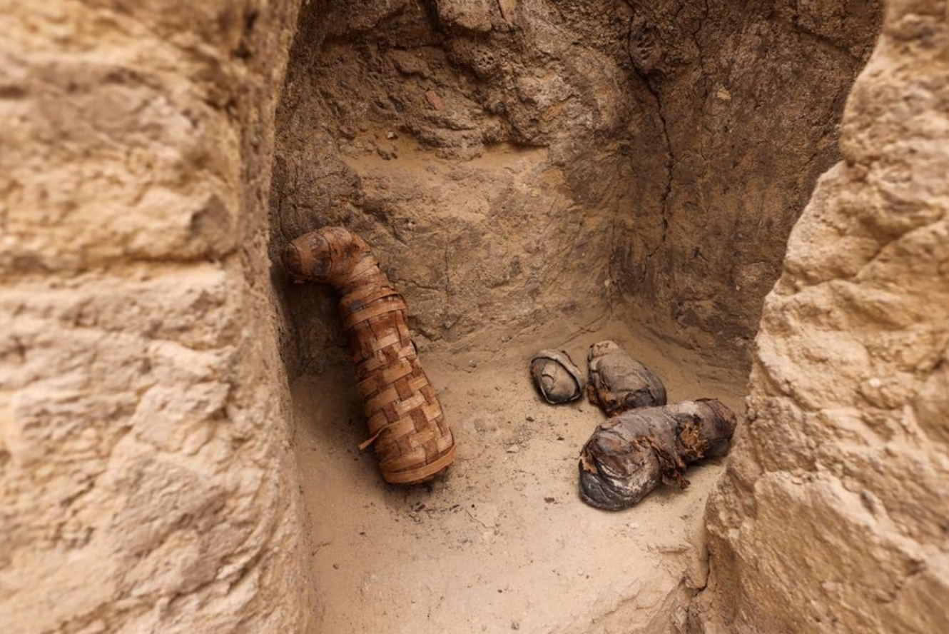 A view of the embalming workshop site for animals at the newly discovered site where two embalming workshops for humans and animals along with two tombs and a collection of artefacts were found, near Egypt's Saqqara necropolis, in Giza, Egypt May 27, 2023. Photo: Reuters