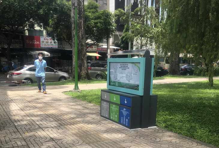 Ho Chi Minh City installs solar-powered trash cans to boost waste classification