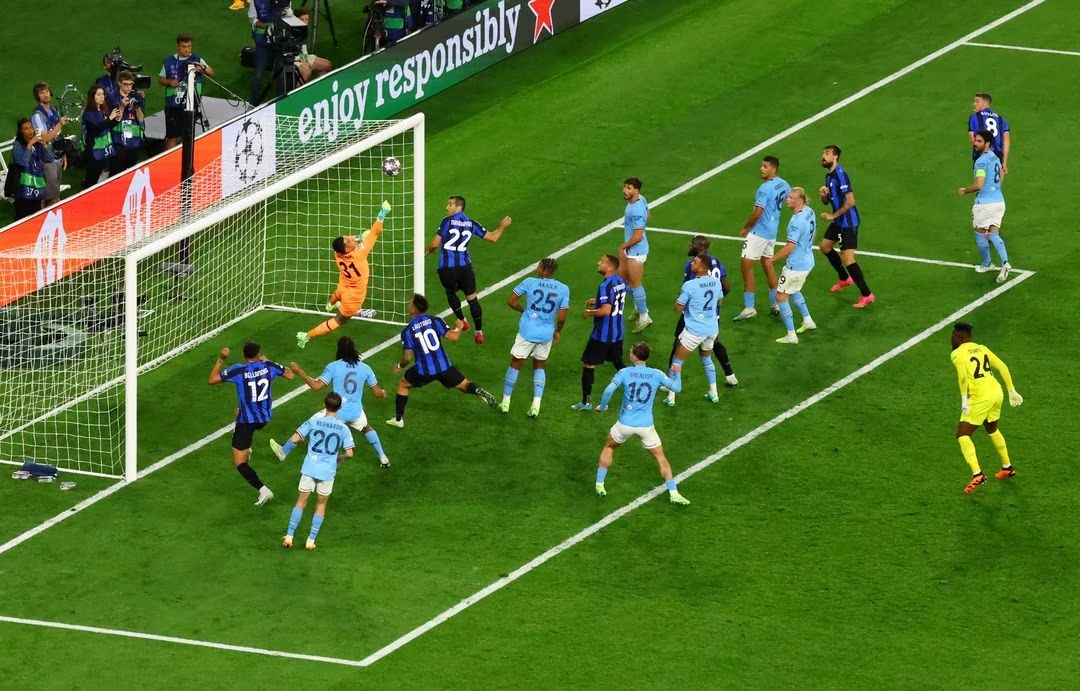 Soccer Football - Champions League Final - Manchester City v Inter Milan - Ataturk Olympic Stadium, Istanbul, Turkey - June 10, 2023 Manchester City's Ederson in action. Photo: Reuters