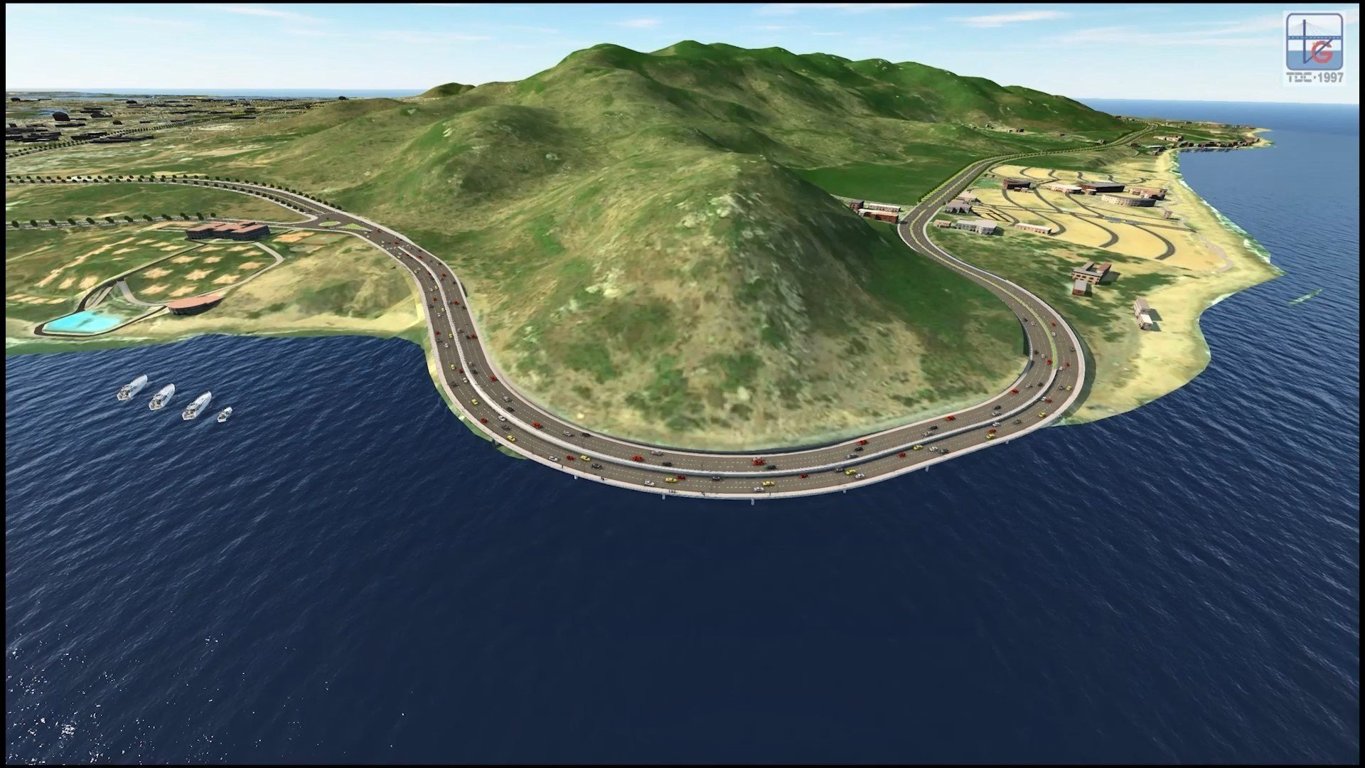 An artist’s impression of a section of coastal road 994 in Xuyen Moc District, Ba Ria-Vung Tau Province after being upgraded.