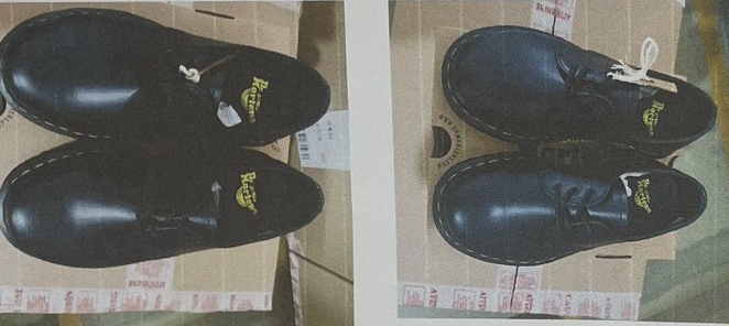 The stolen pairs of Dr.Martens shoes resemble the two pairs of shoes in this supplied photo.