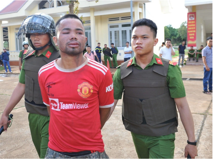 Y Tim Nie, a suspected leader of the attacks on the headquarters of two communes in Vietnam’s Central Highlands province of Dak Lak on June 11. Photo: T.A. / Tuoi Tre