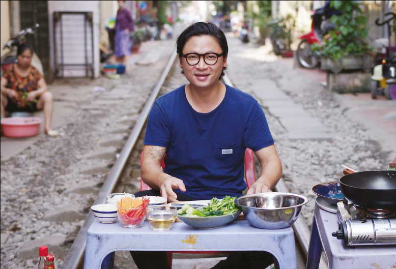 Luke Nguyen cooks a local Vietnamese dish. Photo: SBS