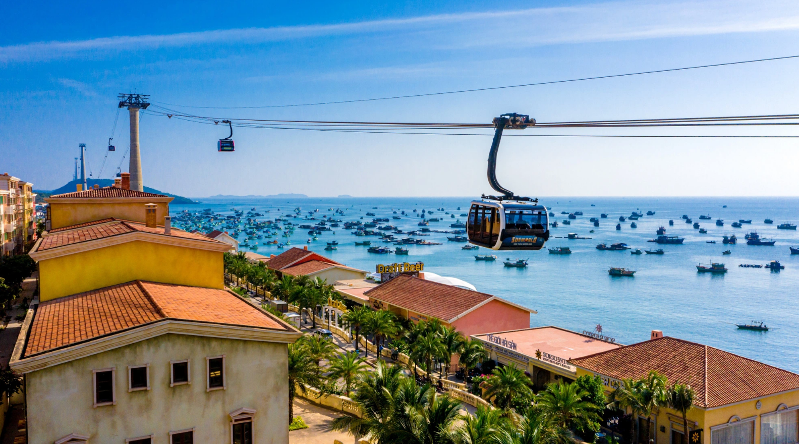 The Hon Thom (Pineapple Islet) sea cable car link on Phu Quoc Island is the longest of its kind in Vietnam, making life easier for tourists to admire the panoramic view over the island. Photo: Supplied