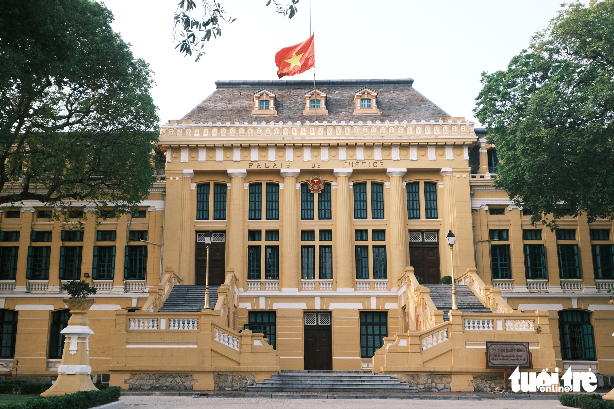 The headquarters of the Supreme People's Court on Ly Thuong Kiet Street in Hanoi’s Hoan Kiem District is among the most iconic French colonial buildings in the Vietnamese capital. Photo: Mai Thuong / Tuoi Tre