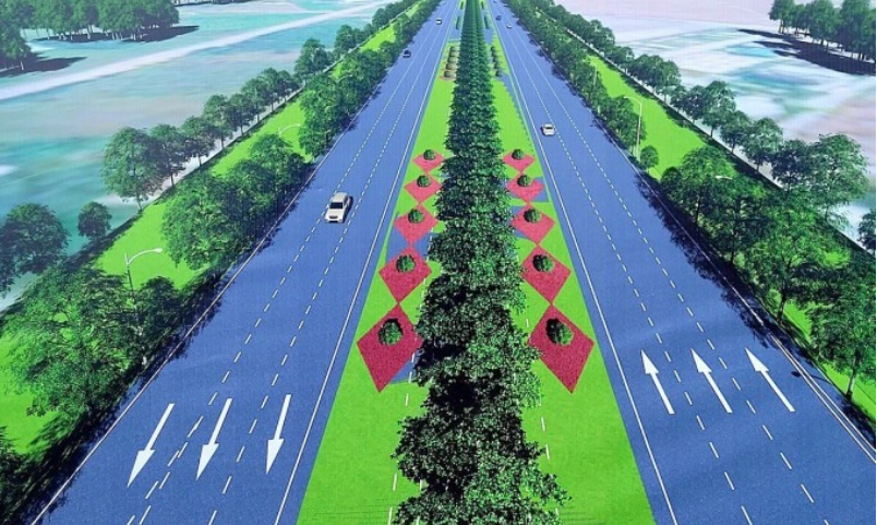 An artist’s impression of road No. 1 connecting Long Thanh International Airport with National Highway 51. Photo: ACV