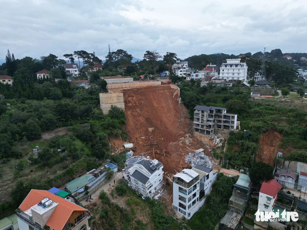 The scene of a fatal landslide in late June 2023 in Da Lat City, Lam Dong Province, Vietnam. Photo: M.V./ Tuoi Tre