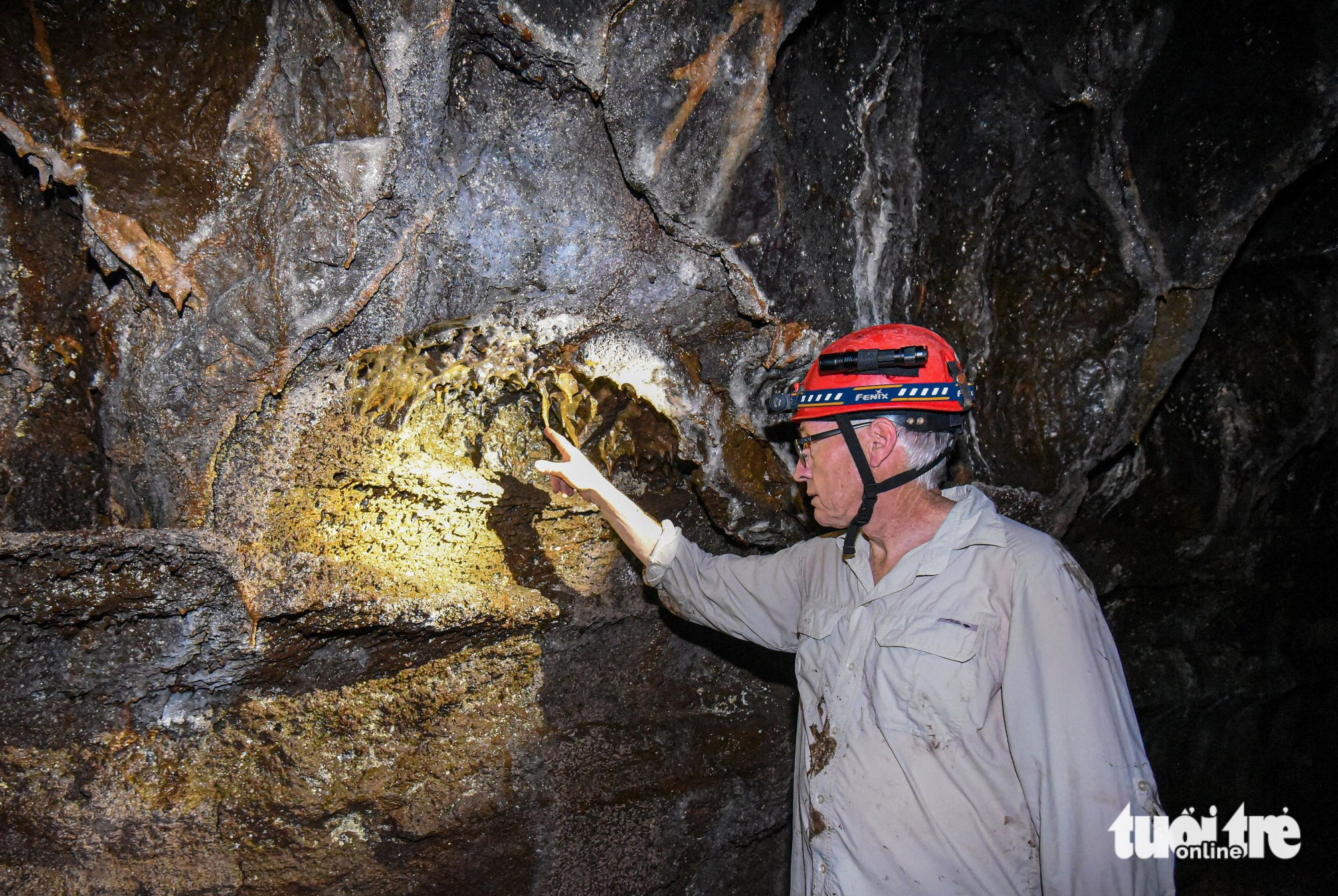 The volcanic cavern system in Dak Nong Province in Vietnam’s Central Highlands region boasts unique geological features and shapes. Photo: Tuoi Tre