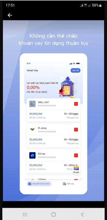 An illegal loan-sharking app. Photo: Supplied by Quang Nam Police