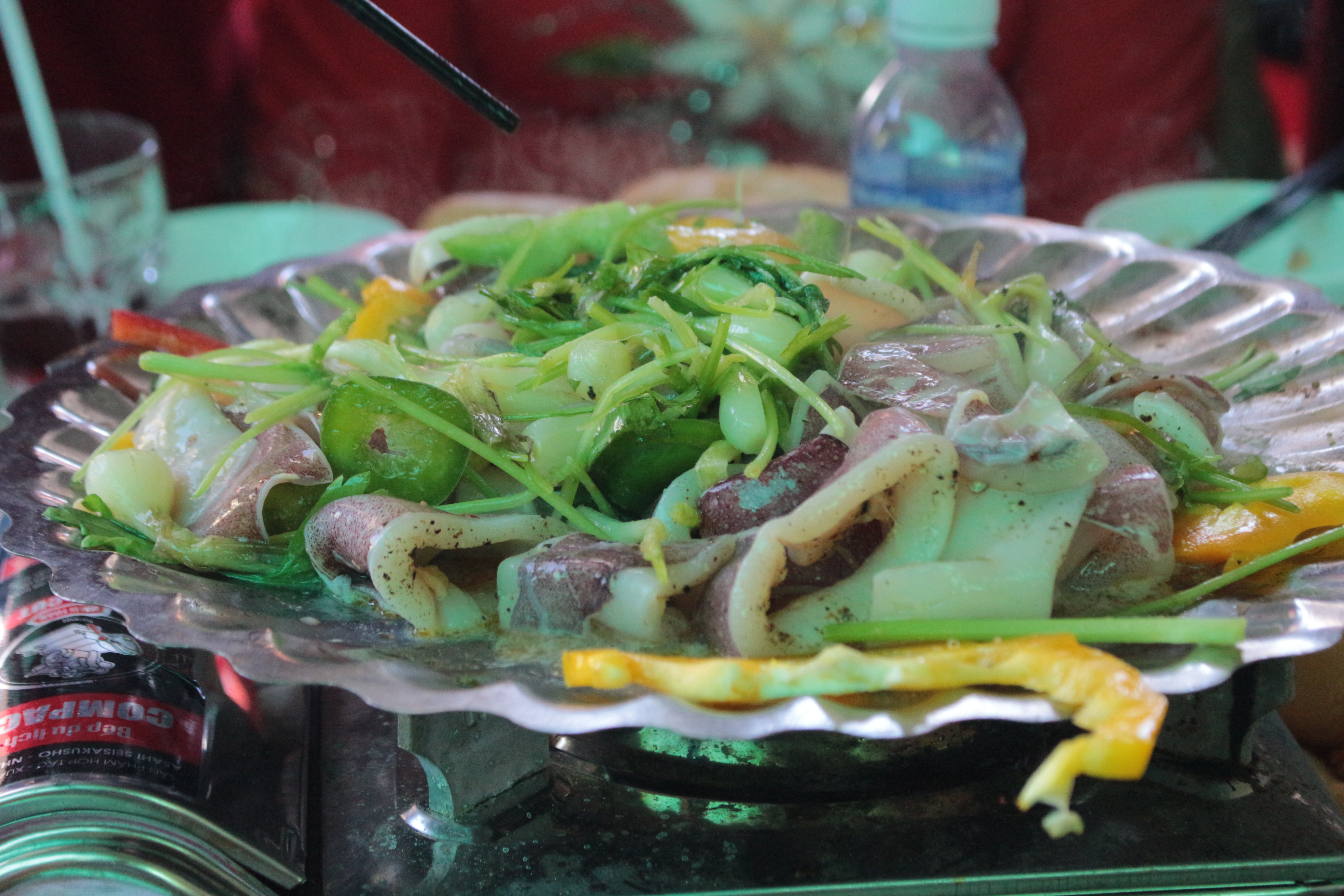 Local food is served at a wedding party in the suburb of Can Tho City in Mekong Delta, Vietnam. Photo: Ray Kuschert / Tuoi Tre News