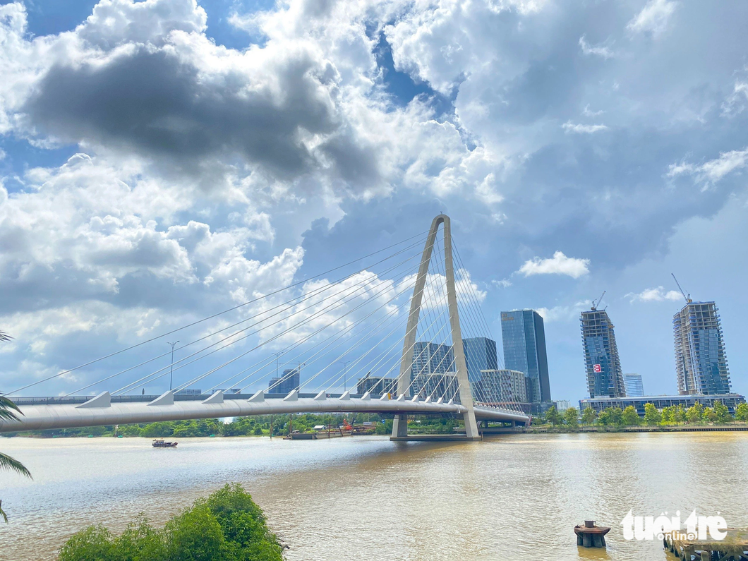 A view of the Ba Son Bridge.