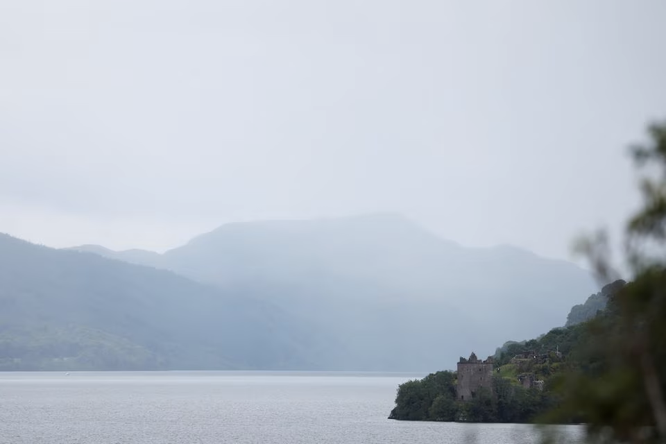 A general view of Urquhart Castle as people take part in the largest Loch Ness Monster hunt for 50 years in Scotland, Britain, August 27, 2023. Photo: Reuters