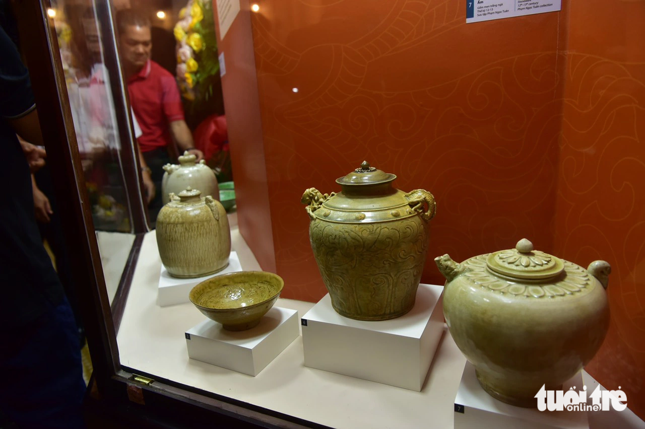 Antique ceramic items are on display at  the History Museum of Ho Chi Minh City. Photo: T.T.D. / Tuoi Tre