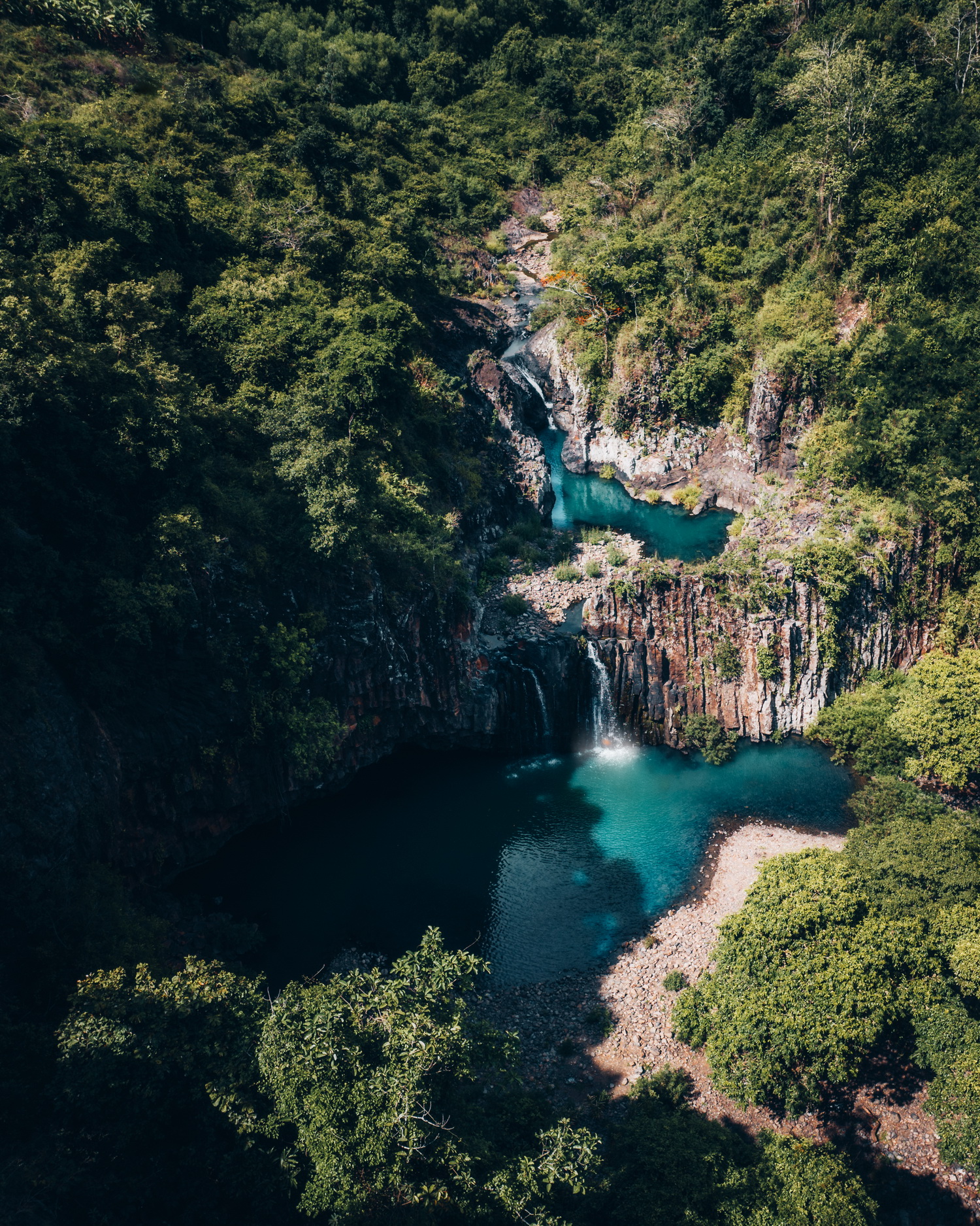 A photo by Benjamin Tortorelli capturing Vuc Hom waterfall in Phu Yen Province, central Vietnam.