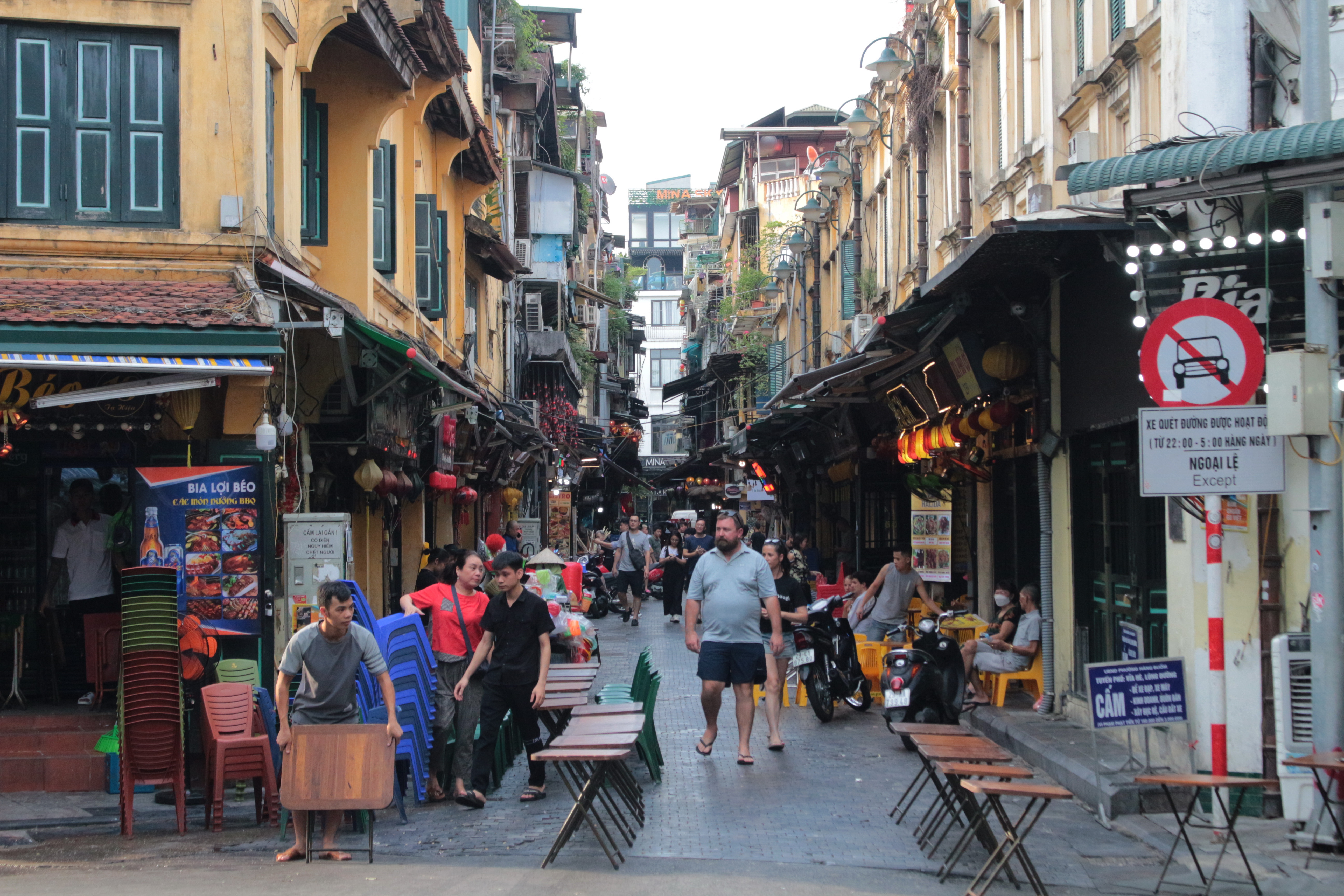 A photo is taken  in the Old Quarter in Hanoi, Vietnam. Photo: Ray Kuschert / Tuoi Tre News