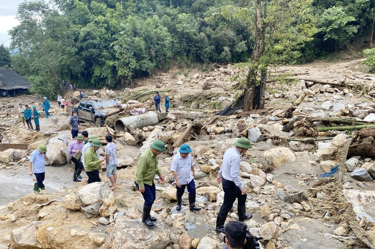 The scene after a flash flood swept through  Lien Minh Commune in Sa Pa Town, Lao Cai Province, northern Vietnam, September 13, 2023. Photo: Lao Cai Portal