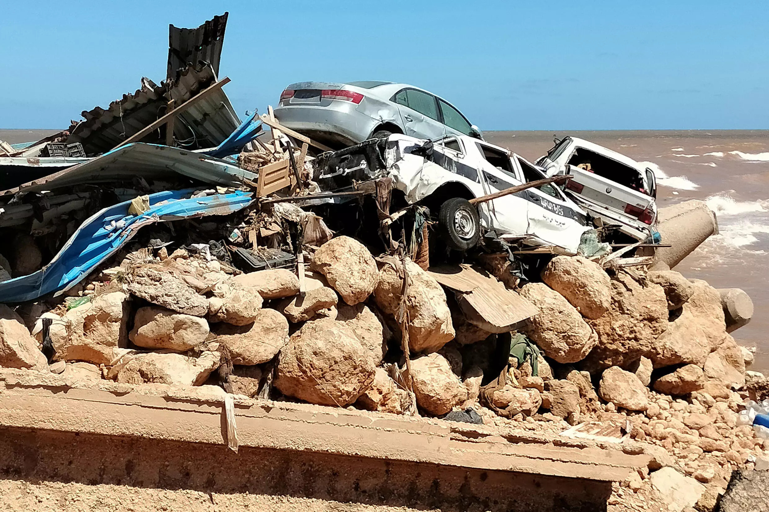 The floods were caused by hurricane-strength Storm Daniel, compounded by the poor infrastructure in Libya. Photo: AFP