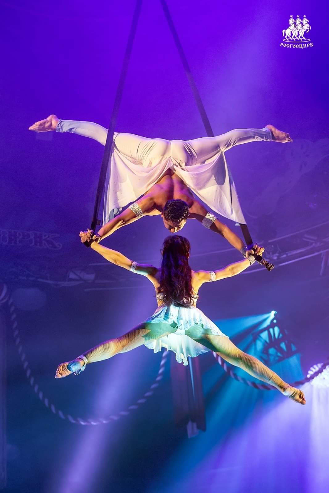 Vietnamese artists Hien Phuoc (above) and Thanh Hoa perform the circus act titled ‘Moment of Love’ at the second International Circus Festival ‘Without Borders’ in St. Petersburg, Russia, September 2023. Photo: Supplied