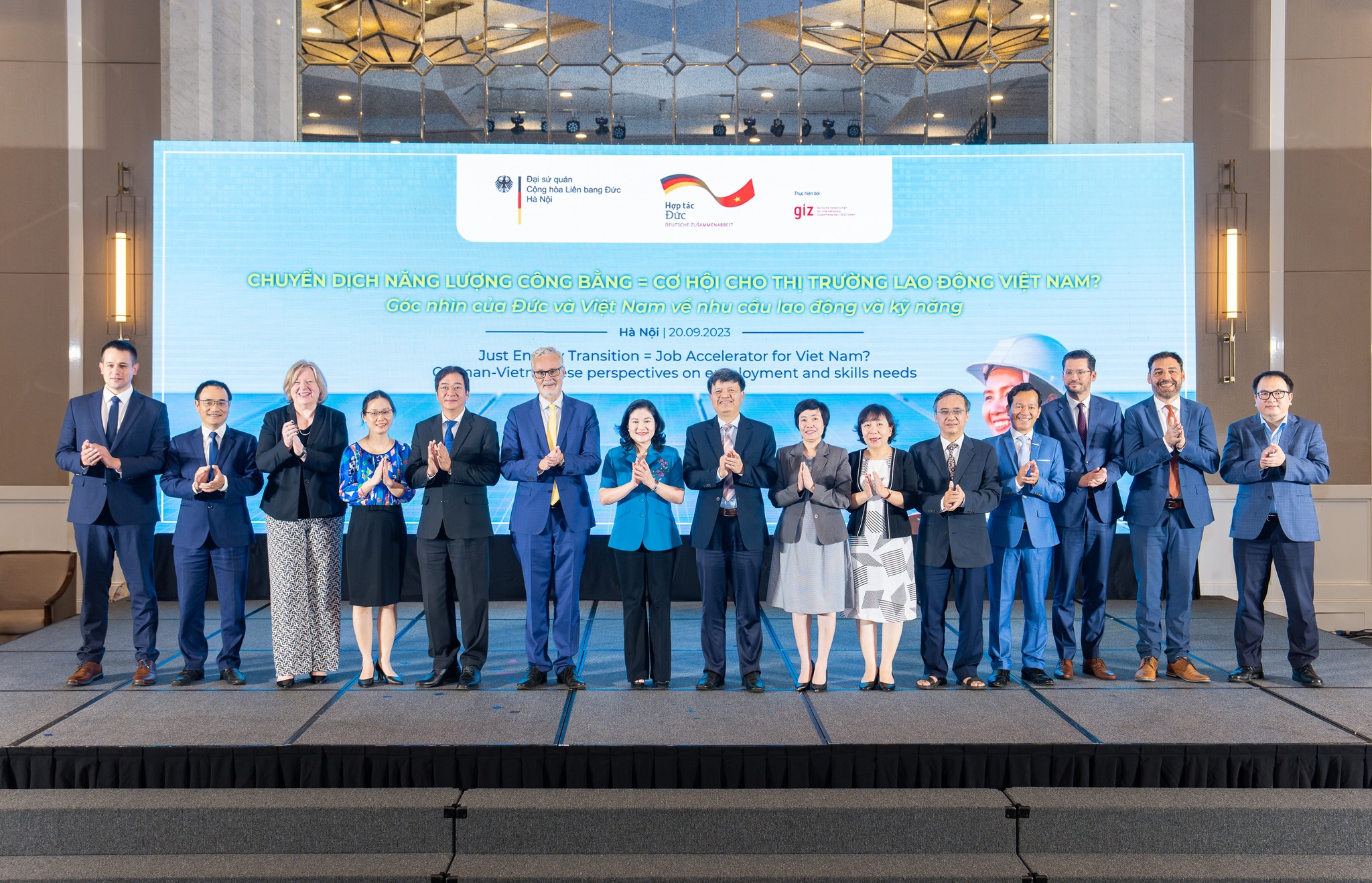 Delegates at the ‘Just Energy Transition = Job Accelerator for Vietnam? German-Vietnamese perspectives on employment and skills needs’ conference in Hanoi on September 20, 2023. Photo: Embassy of the Federal Republic of Germany in Hanoi