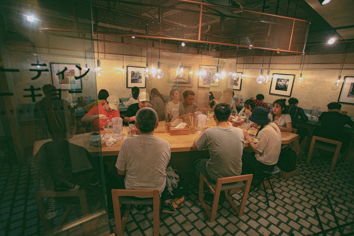 The space inside the pho Thin Lo Duc restaurant in Tokyo, Japan. Photo: NICK M.
