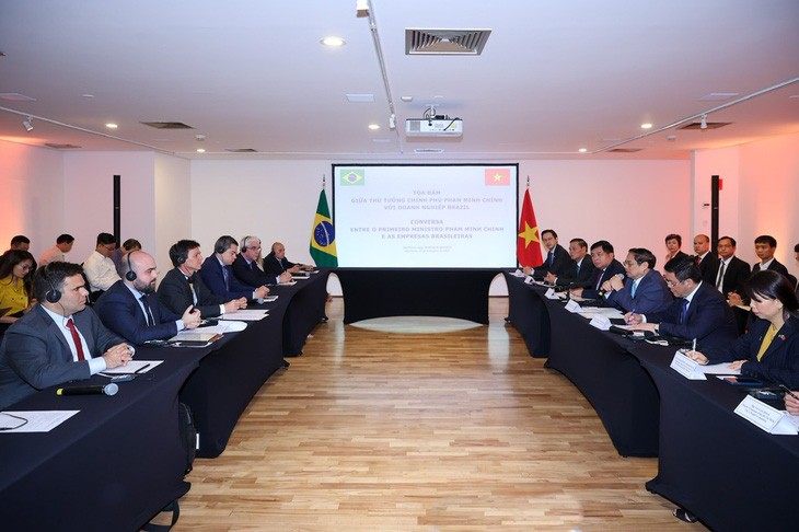 The powwow between Brazilian businesses and a visiting Vietnamese delegation led by Prime Minister Pham Minh Chinh in San Paulo, Brazil September 24, 2023. Photo: Nhat Bac / Tuoi Tre