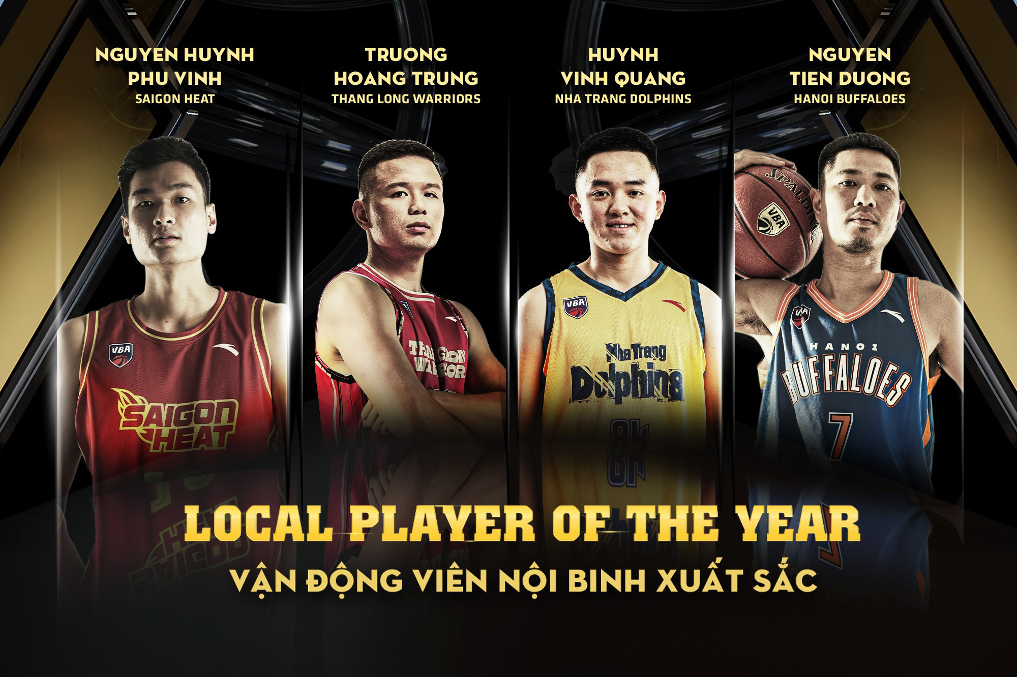 The nominee list for the ‘Local Player of the Year’ award at the 2023 VBA. Photo: VBA
