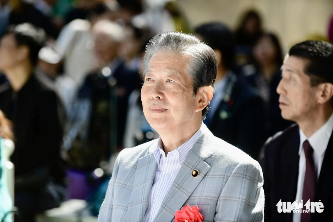 Chief Representative of Japan's Komeito party Yamaguchi Natsuo attends the Vietnam Pho Festival 2023 at Yoyogi Park, Tokyo, Japan on October 7, 2023. Photo: Quang Dinh / Tuoi Tre